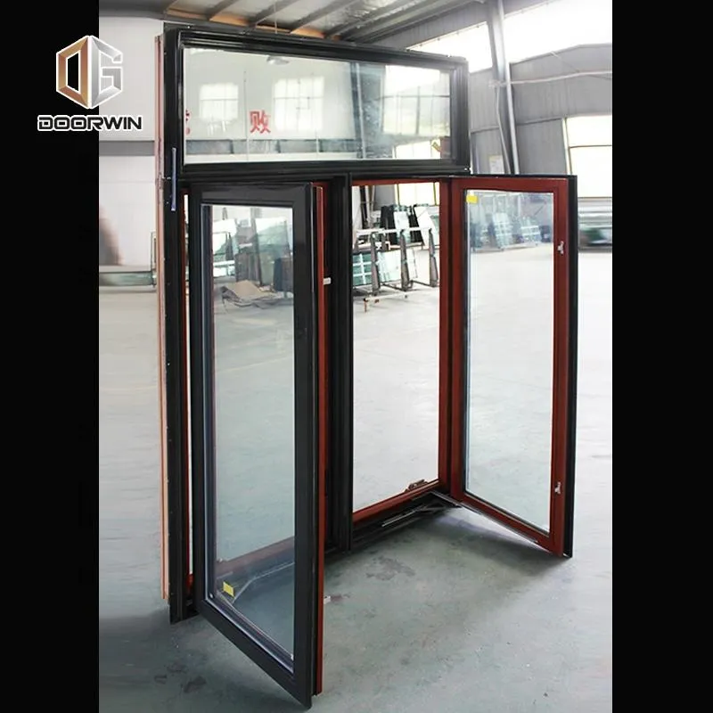 DOORWIN 2021usa nrfc certified 2 panel glass wood crank windows by Doorwin on Alibaba