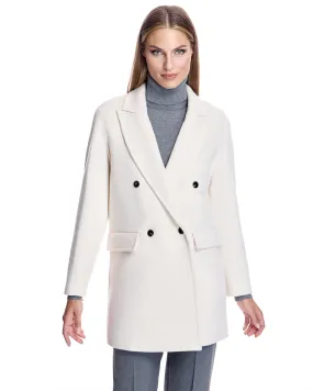 Double Breasted Wool Blend Coat