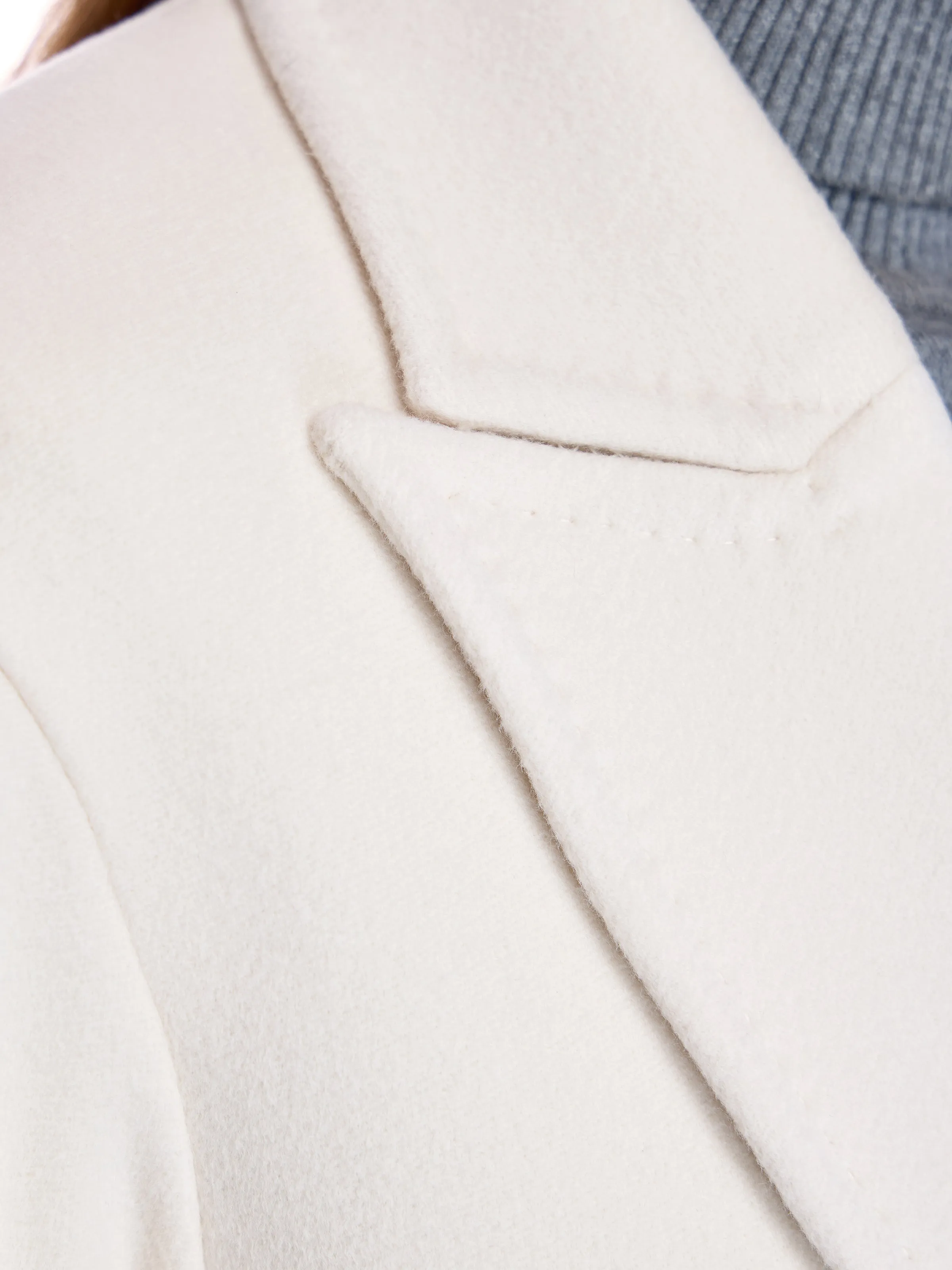 Double Breasted Wool Blend Coat