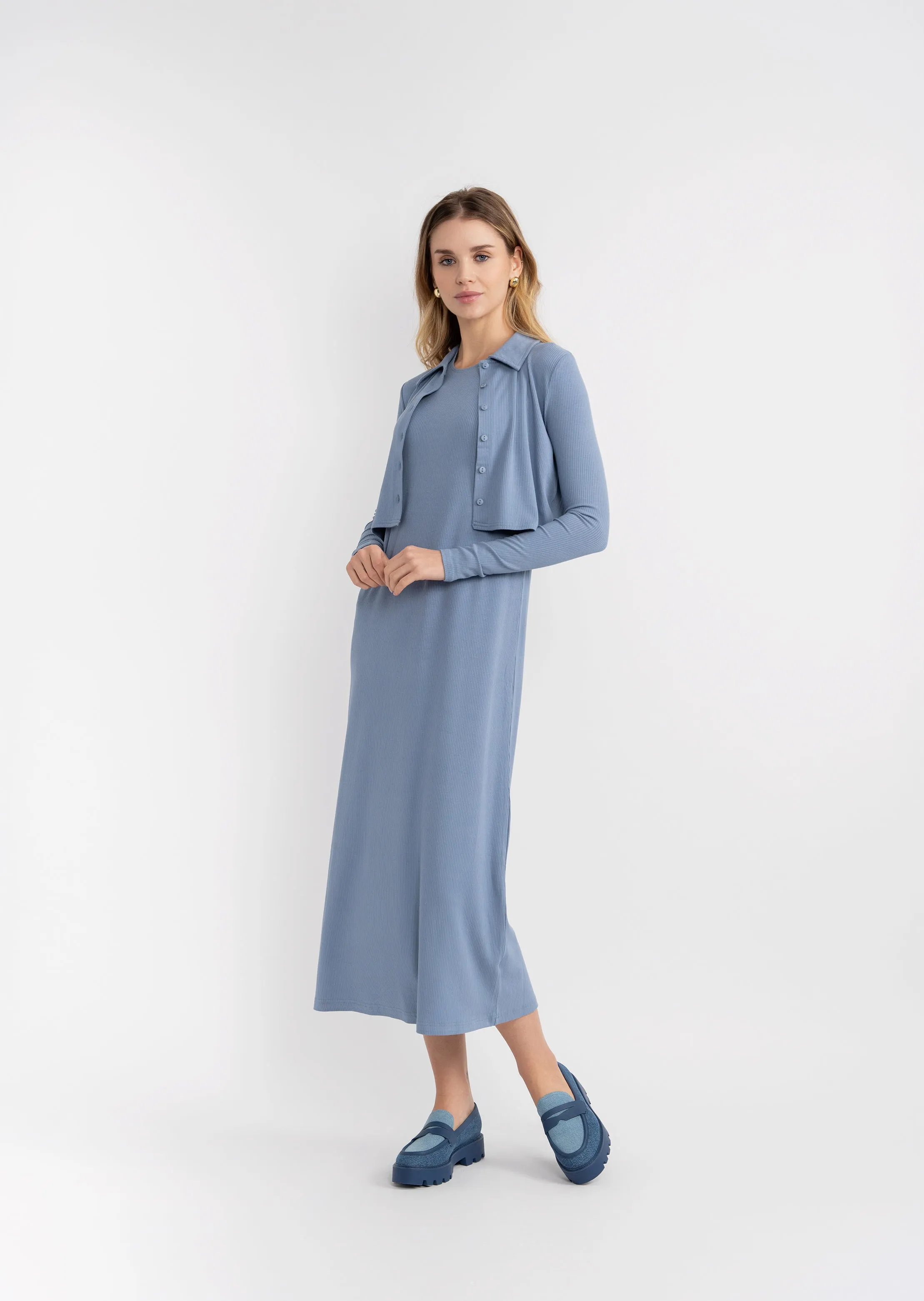dress rubbed jumper - black