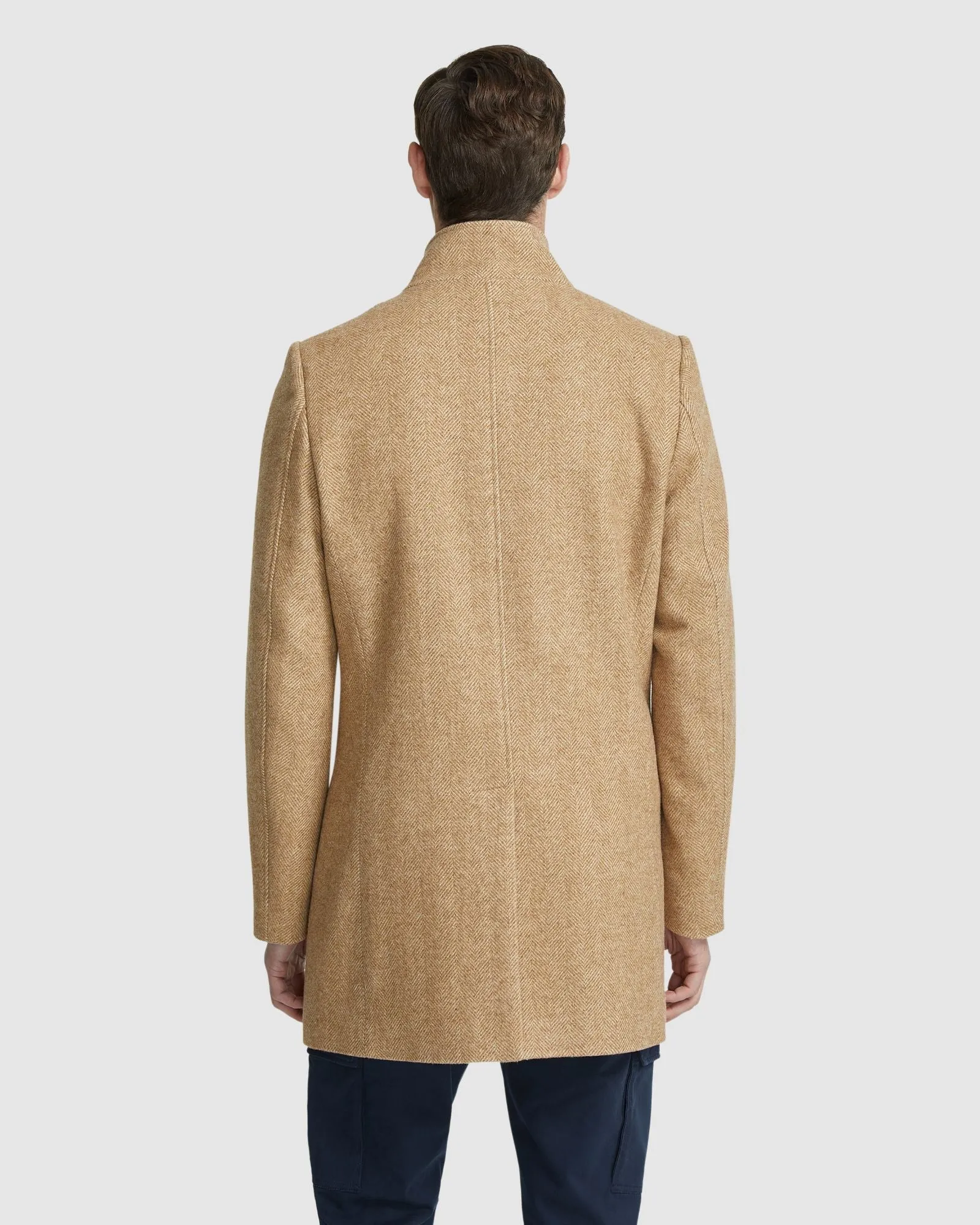 Dunbar Herringbone Wool Rich Coat