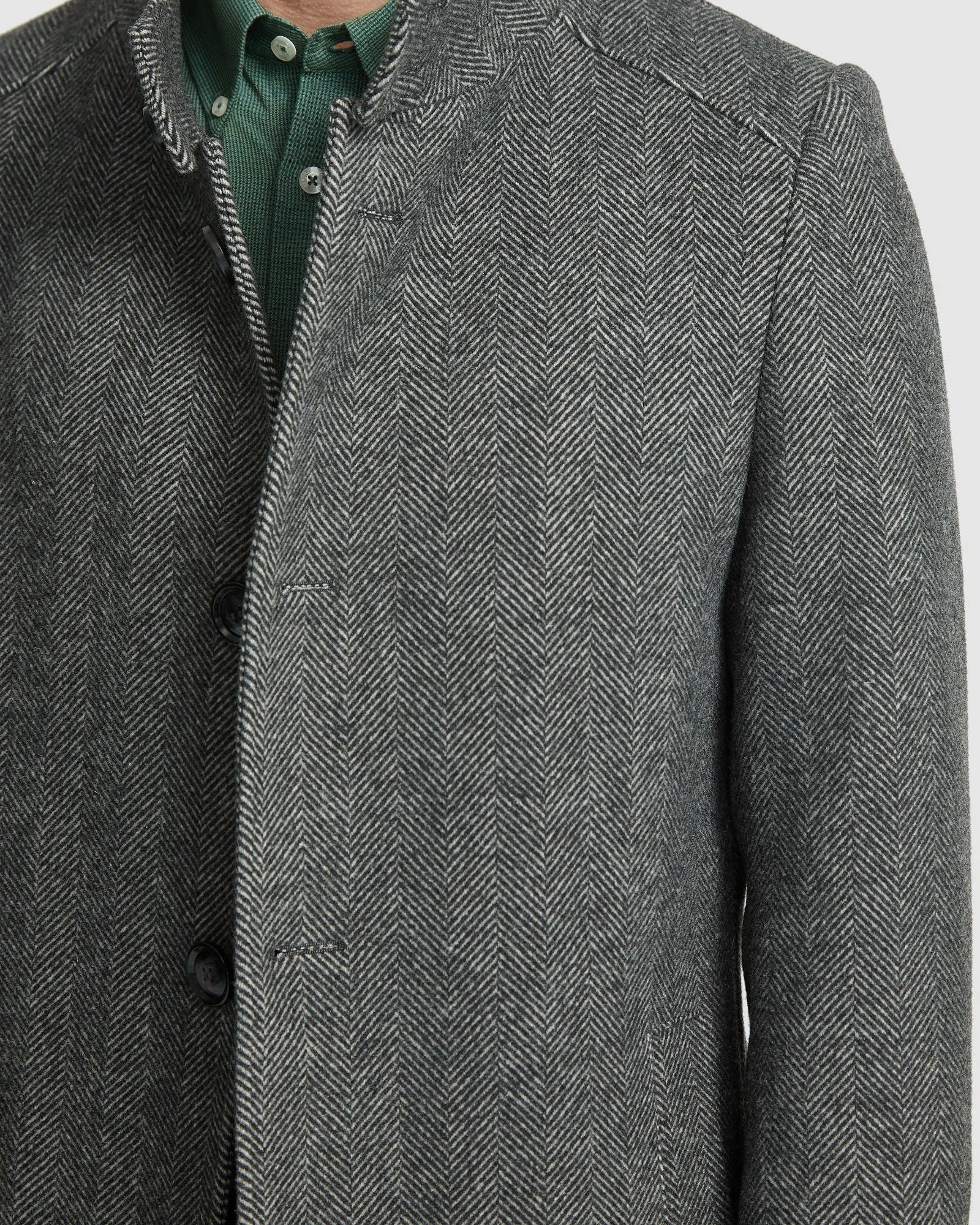 Dunbar Herringbone Wool Rich Coat