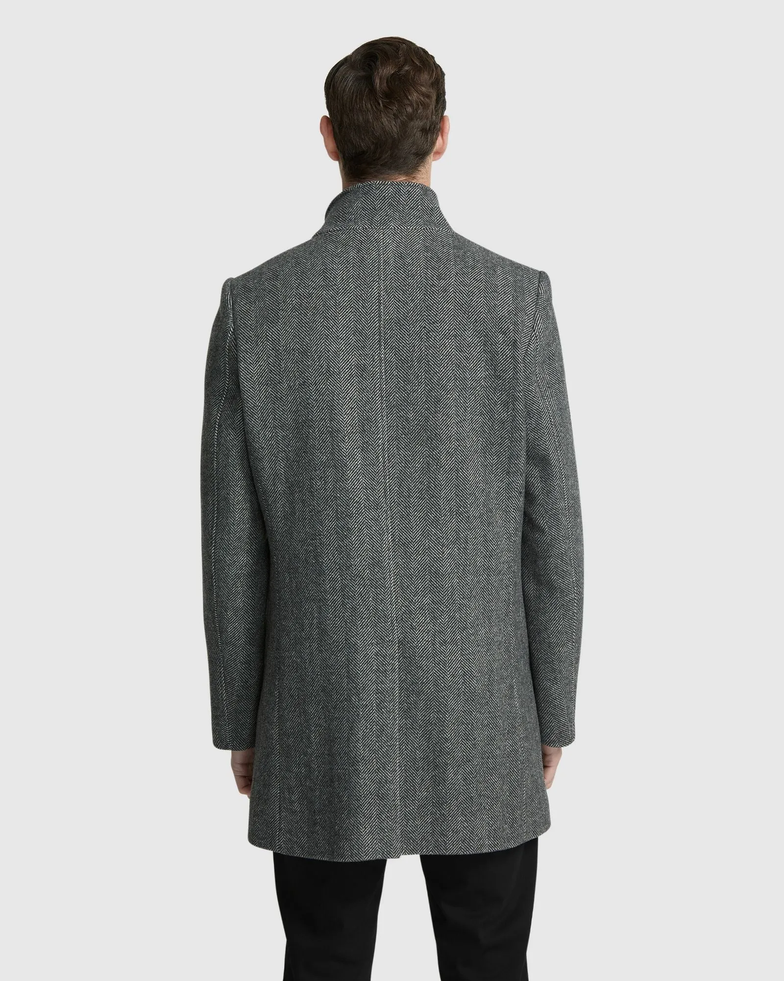 Dunbar Herringbone Wool Rich Coat