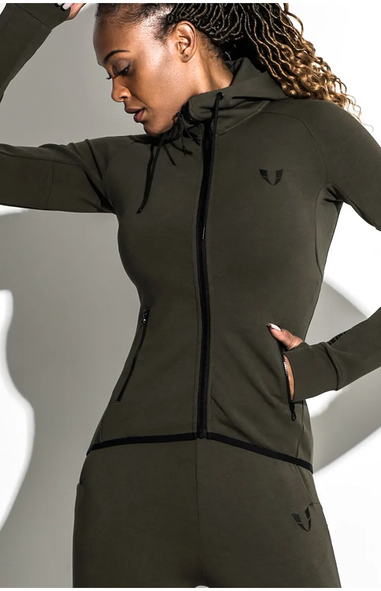 ELITE ABS RUNNING TRAINING TRACK JACKET WITH HOOD
