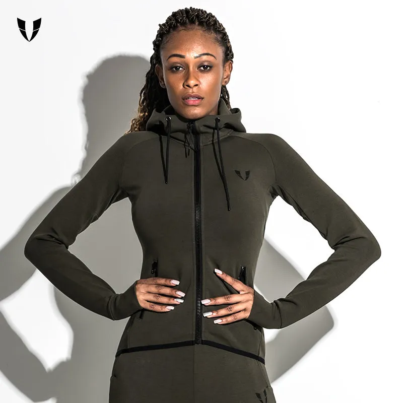 ELITE ABS RUNNING TRAINING TRACK JACKET WITH HOOD
