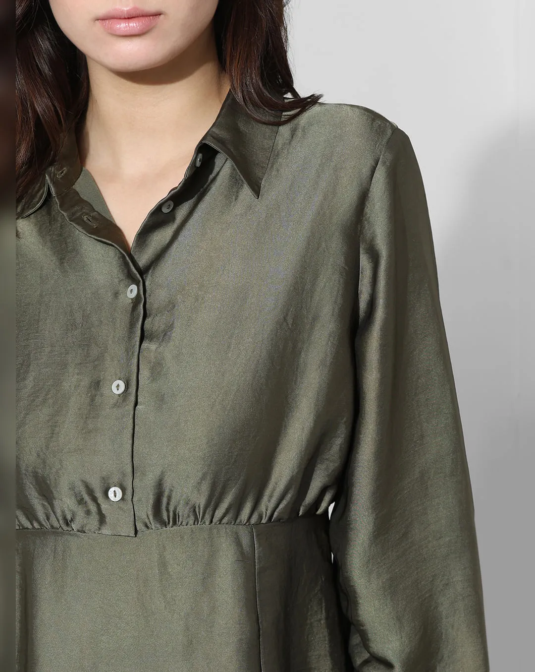 Emerald Green Shirt Dress