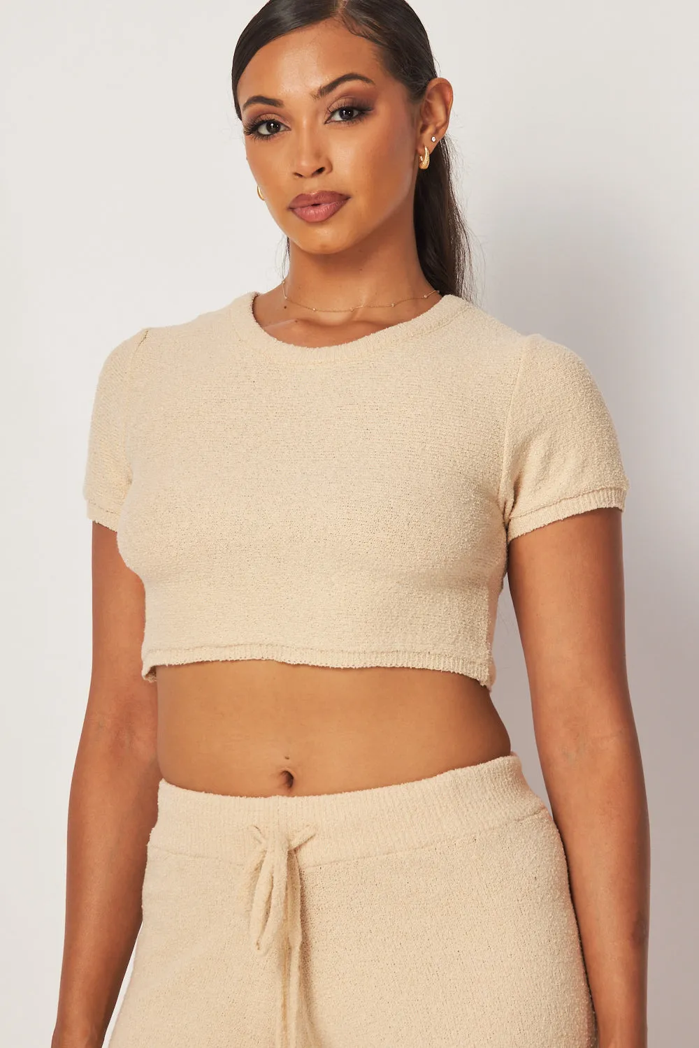 Felisha Knit Crop Top & Wide Leg Drawstring Pants