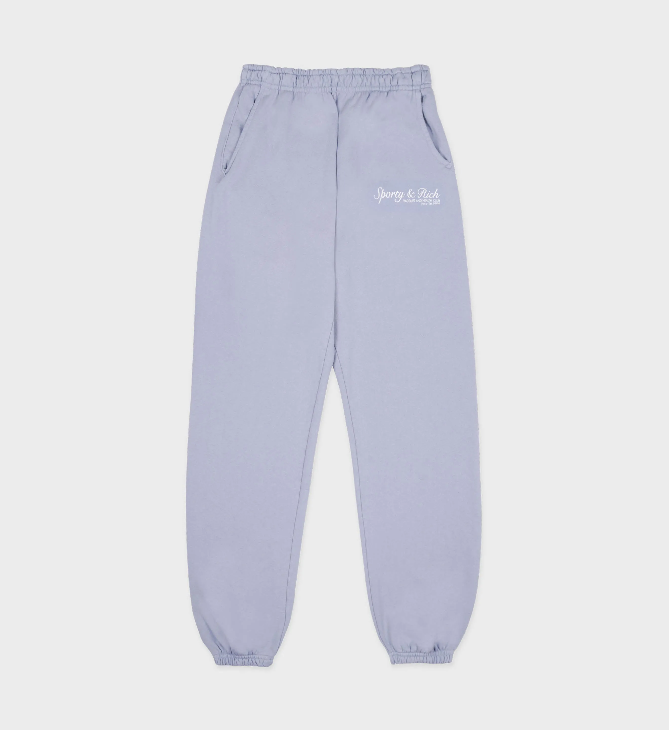 French Sweatpant - Washed Periwinkle/White