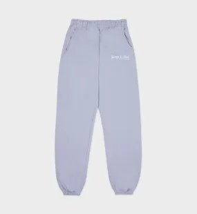 French Sweatpant - Washed Periwinkle/White