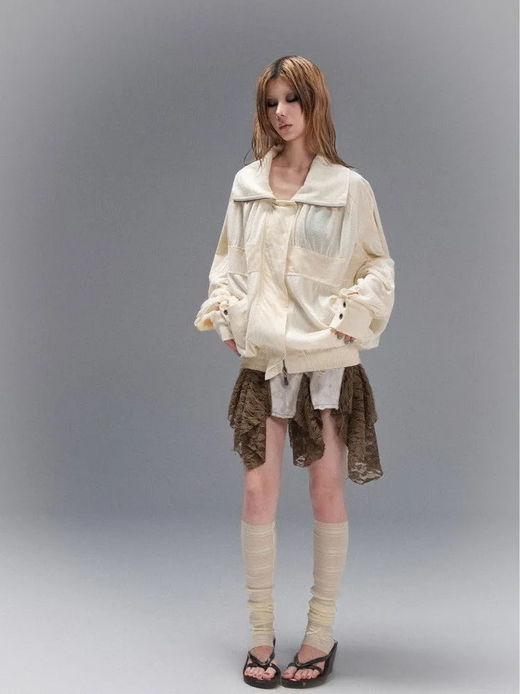 Frill Asymmetry Nichi Damate Mini-Skirt
