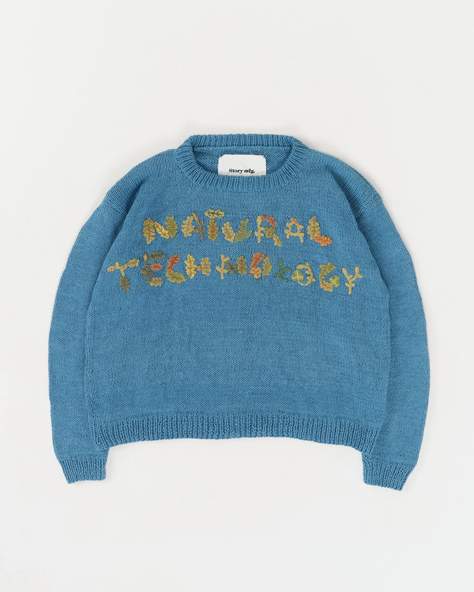 Furrow Knit Jumper - Indigo Natural Tech
