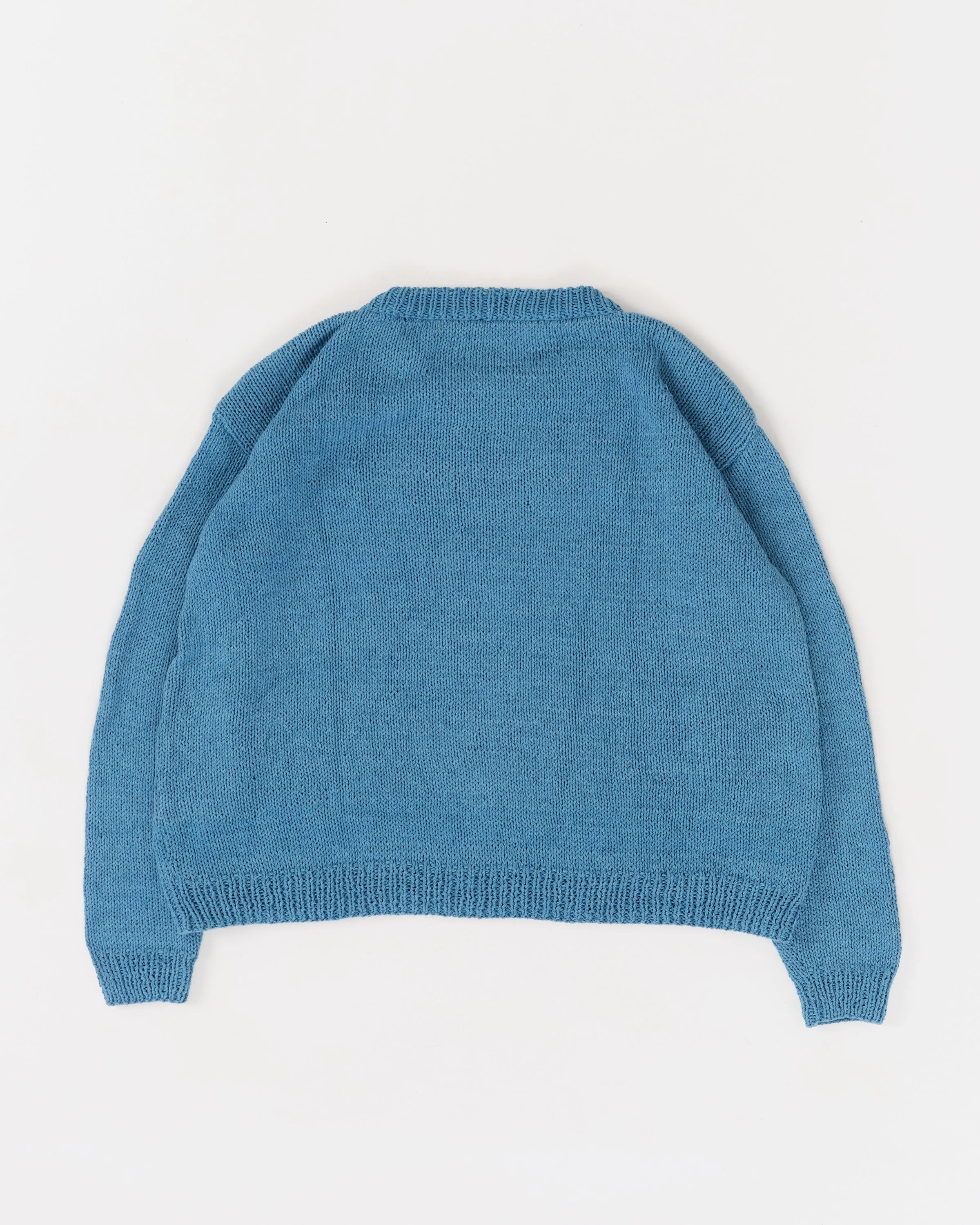 Furrow Knit Jumper - Indigo Natural Tech