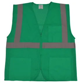 GVM-S1 ANSI NON-Rated Green Mesh Safety Vest for Enhanced Safety & Identification