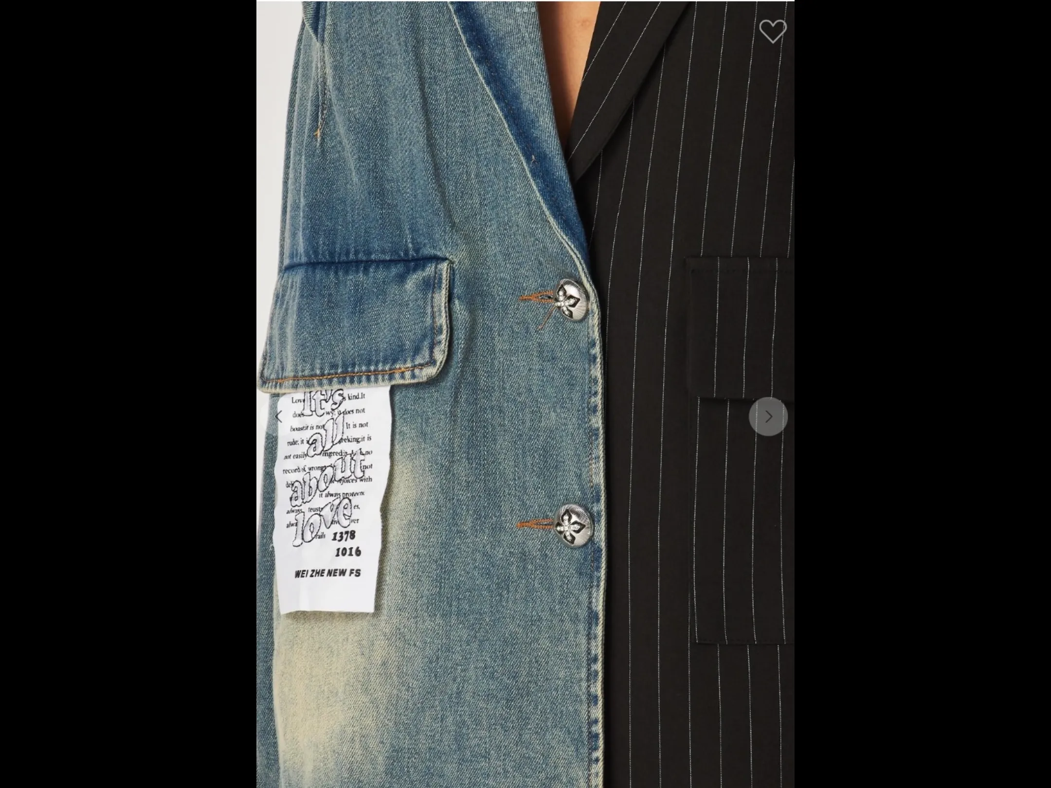 Half and half vest