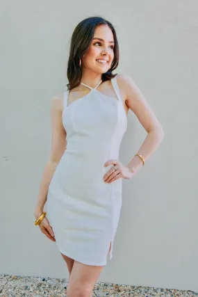 Halter Open Back Bodycon Mini Dress
