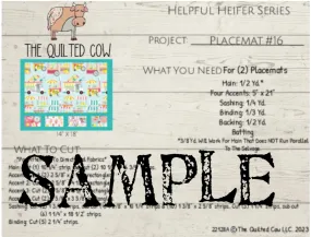 Helpful Heifer placemat #16