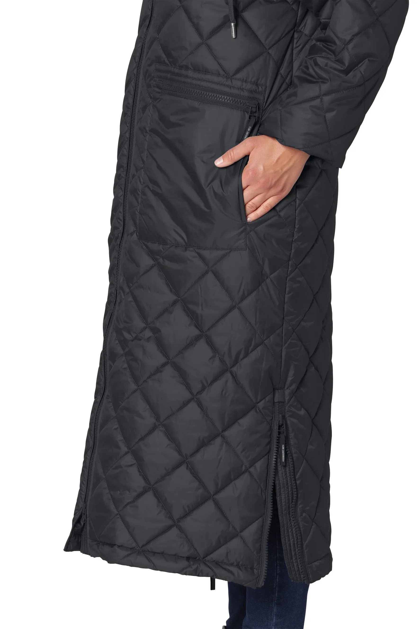Ilse Jacobsen Aerial Padded Long Coat Black