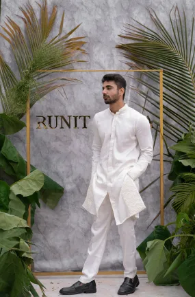 Ivory Quilted Kurta Set