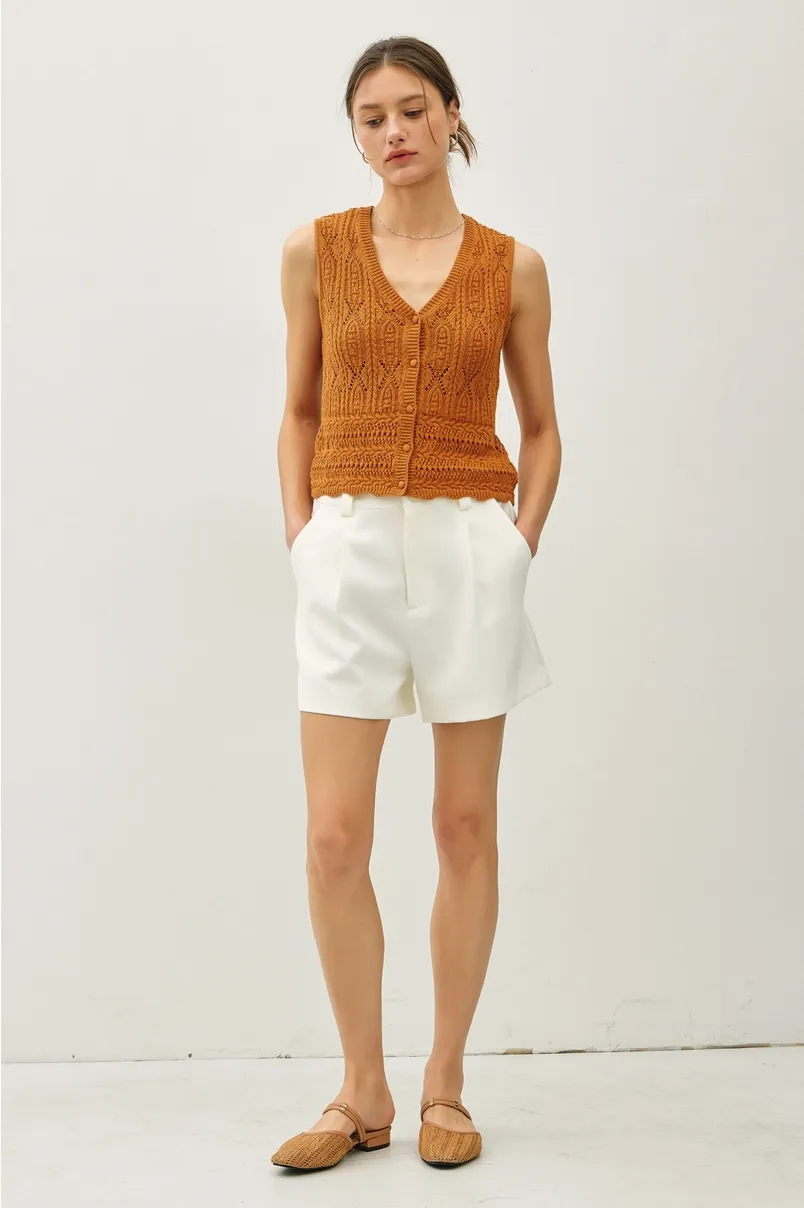 Jenny Clay Crochet Sweater Tank