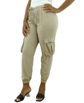 JIM2155, Cozzi, Women's Cargo Joggers- Asstd-( S-XL)
