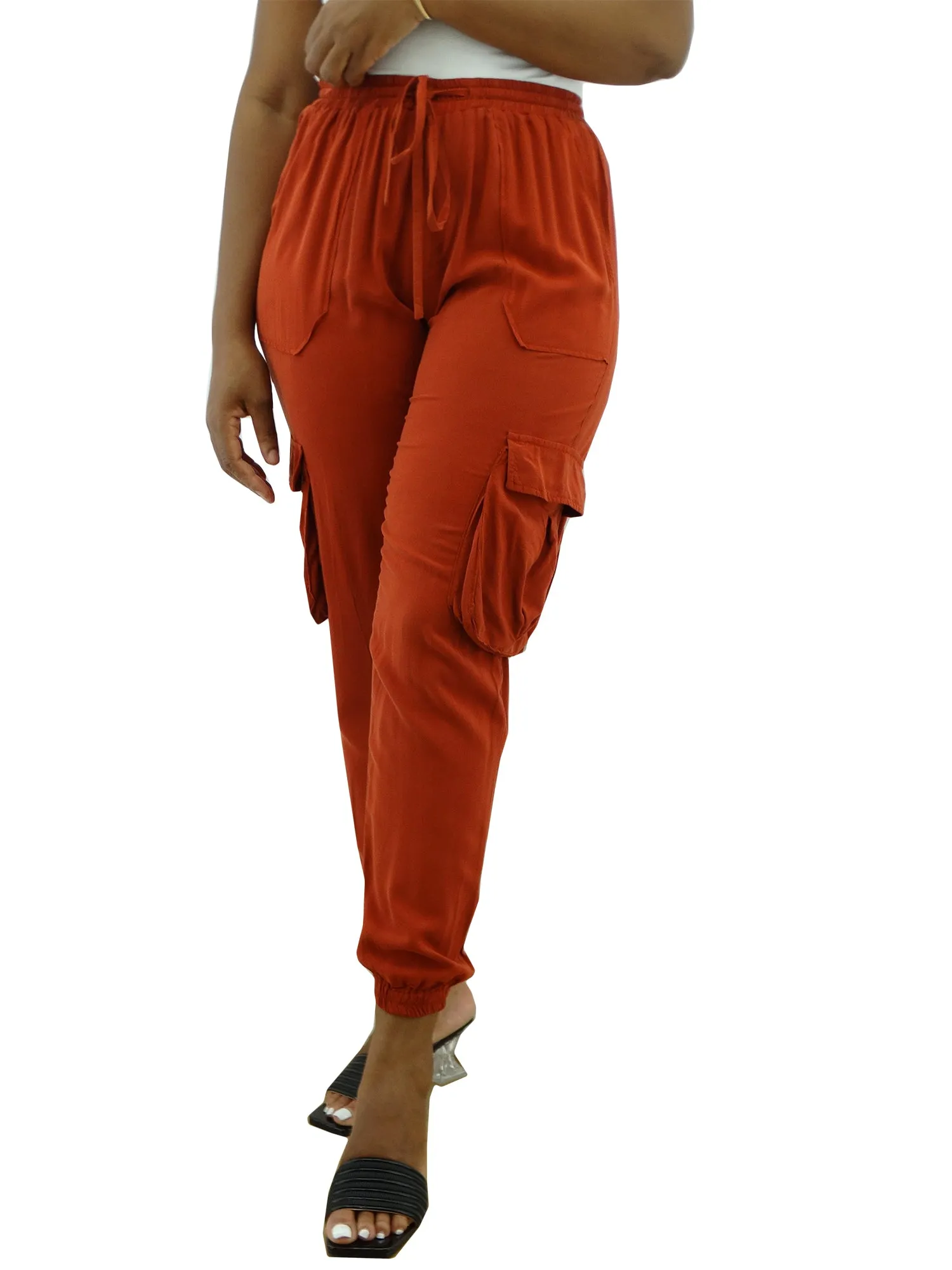 JIM2155, Cozzi, Women's Cargo Joggers- Asstd-( S-XL)