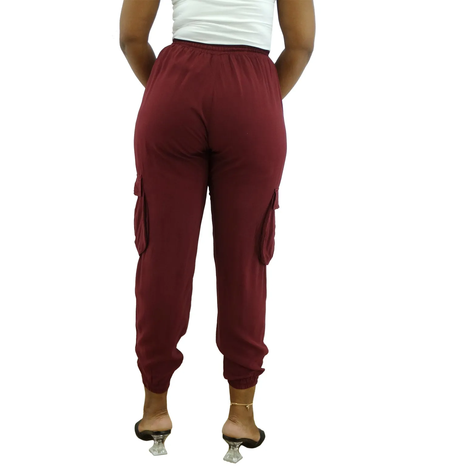 JIM2155, Cozzi, Women's Cargo Joggers- Asstd-( S-XL)