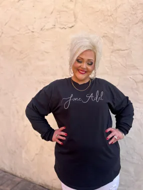 June Adel Logo Long Sleeve T Shirt In Black