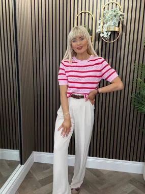 Kim Knit Top Pink/Red