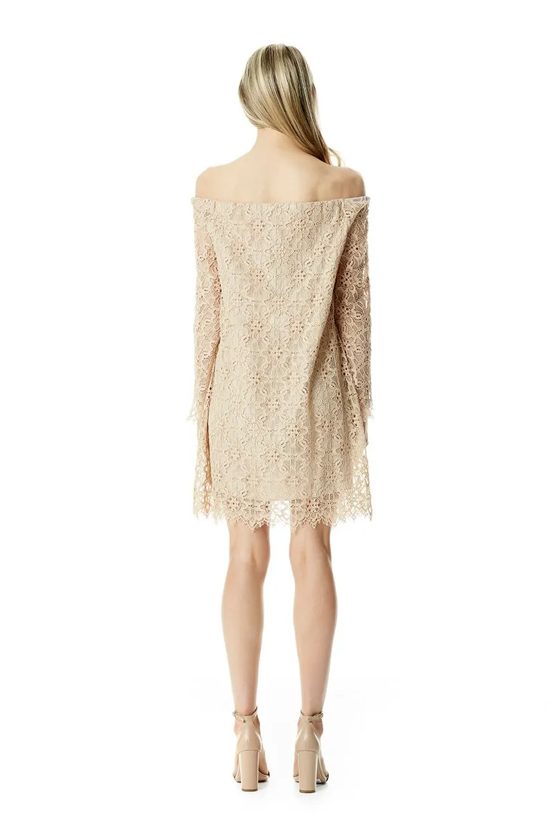 LACE COLD SHOULDER DRESS