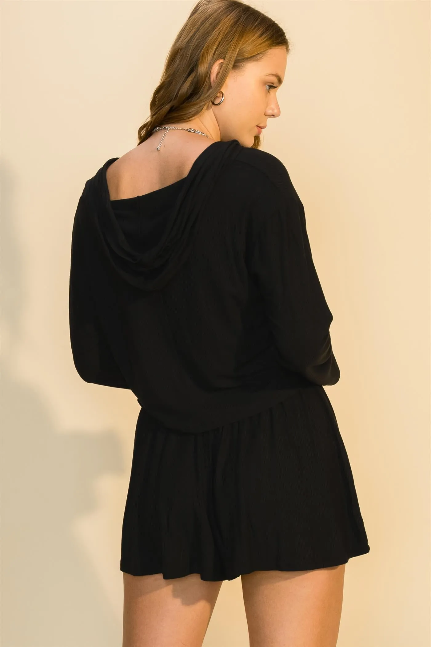 Long Sleeve Drop Shoulder Hoodie