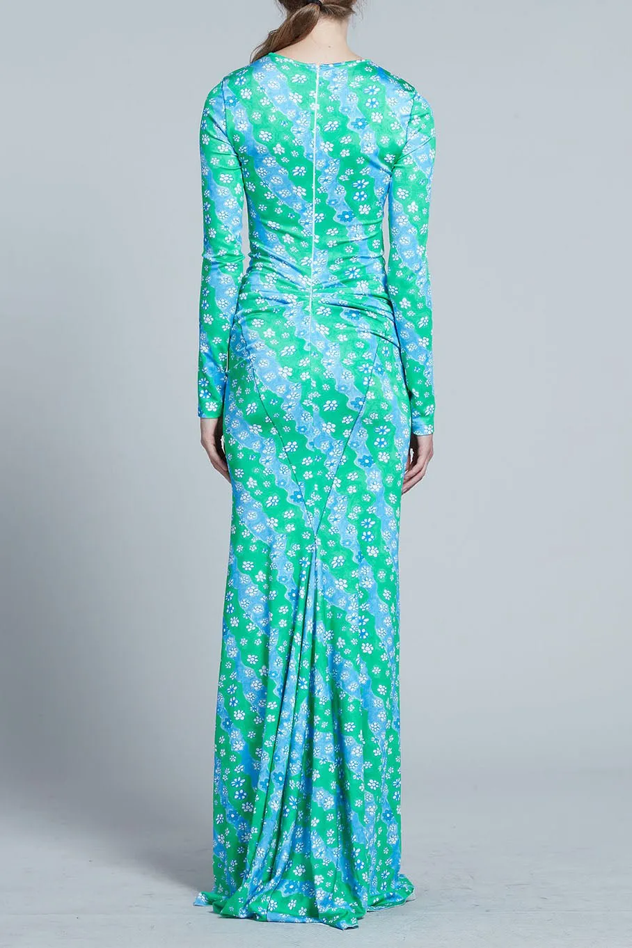 Long Sleeve Godet Dress