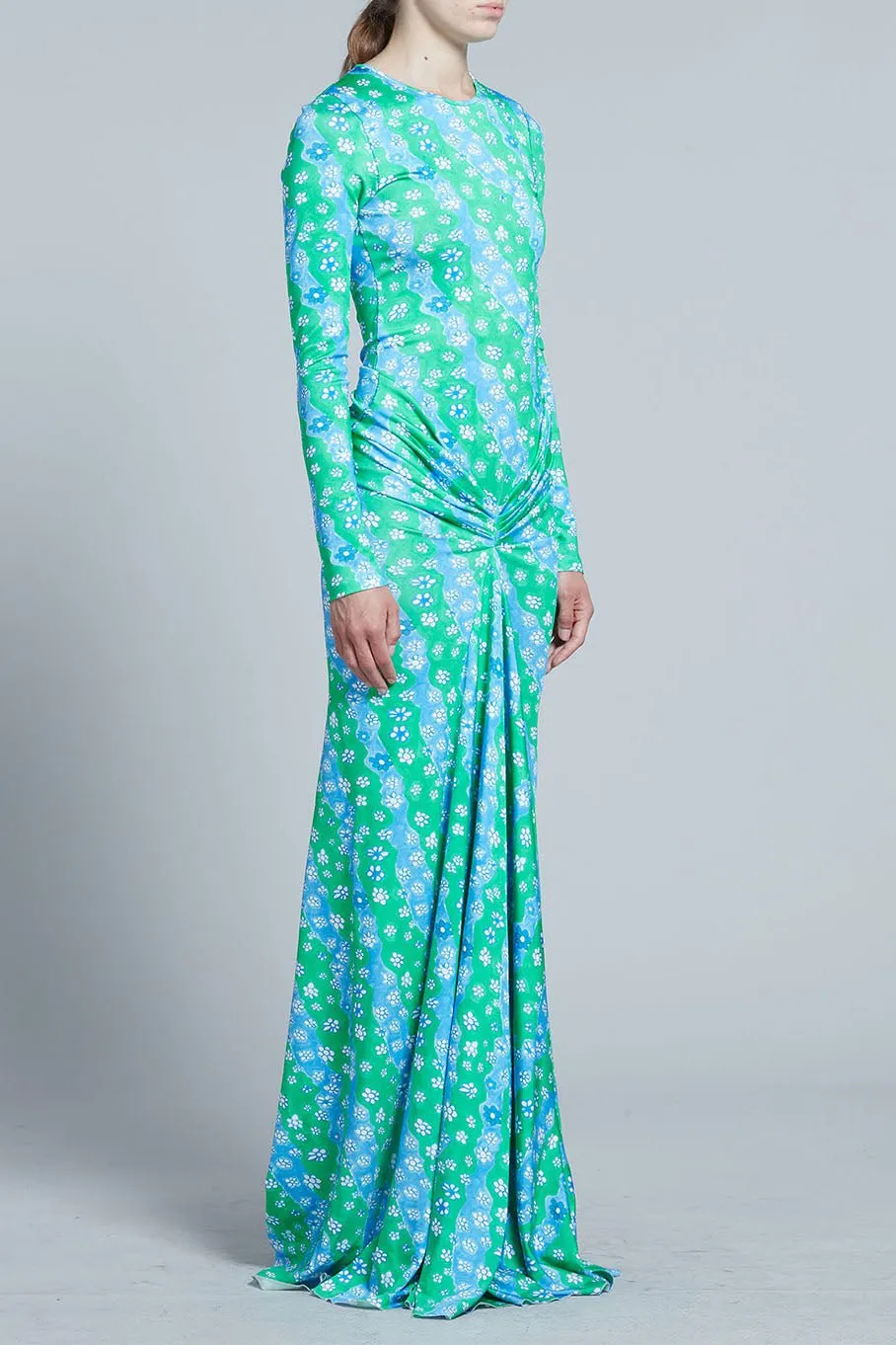 Long Sleeve Godet Dress