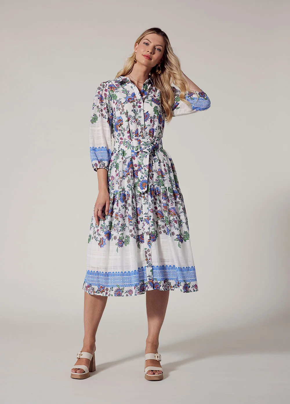 Loobies Story Calliope Shirt Dress - White Multi
