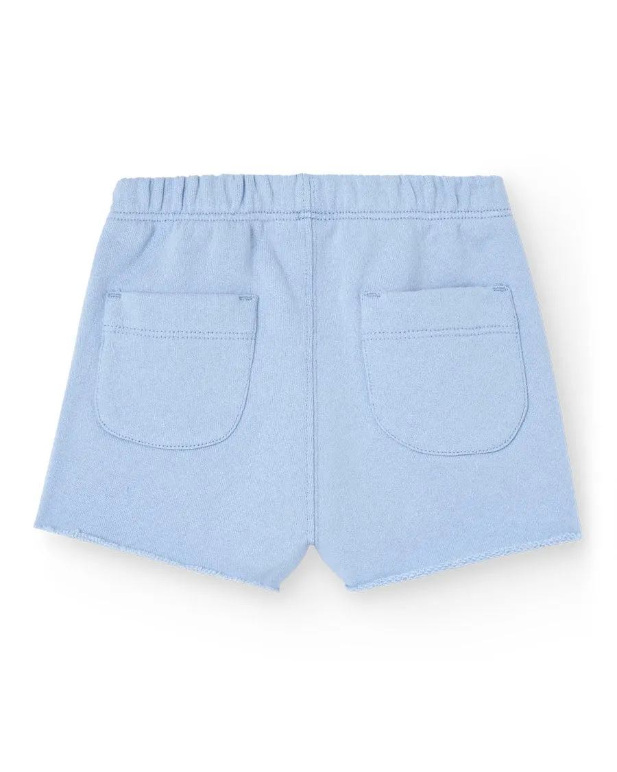 Love Turtledove Short Sweatpants - Soft Blue