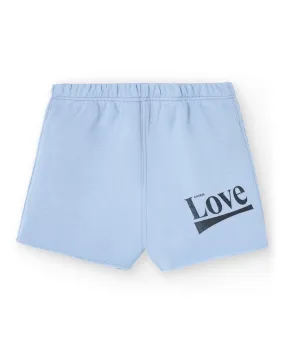 Love Turtledove Short Sweatpants - Soft Blue