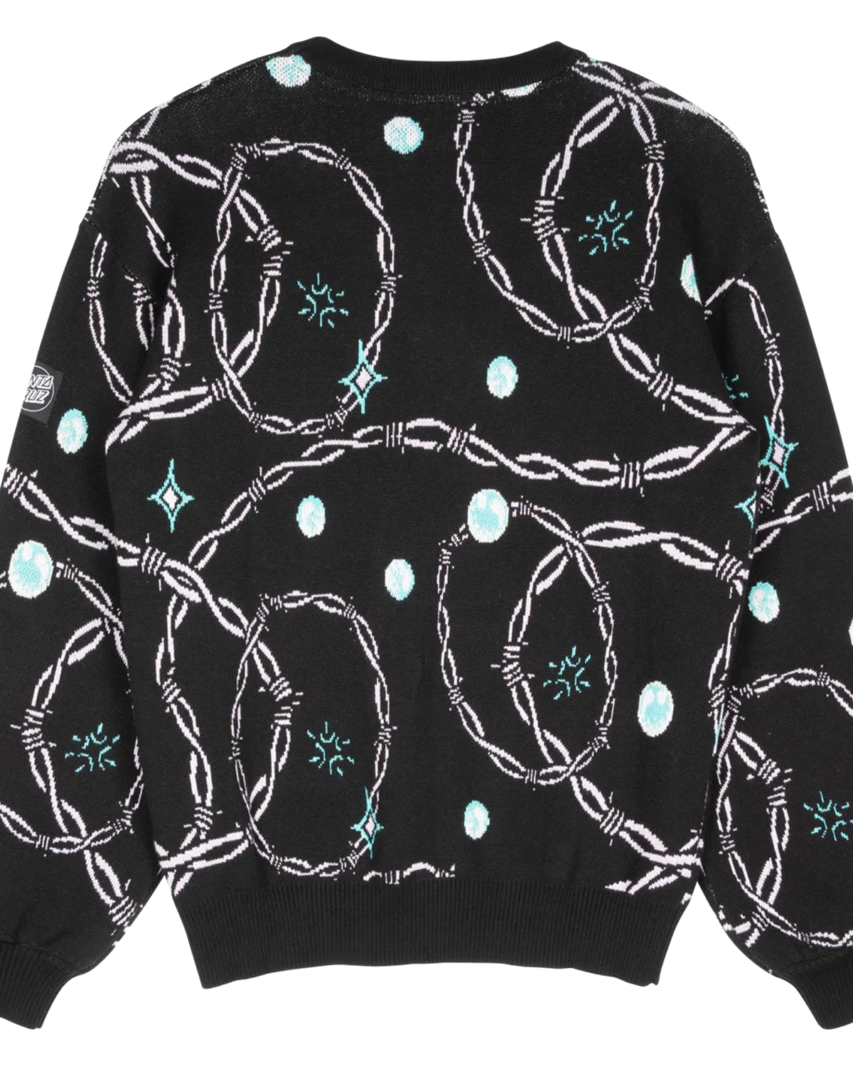 Lucky Gem Knit Crew Jumper in Black