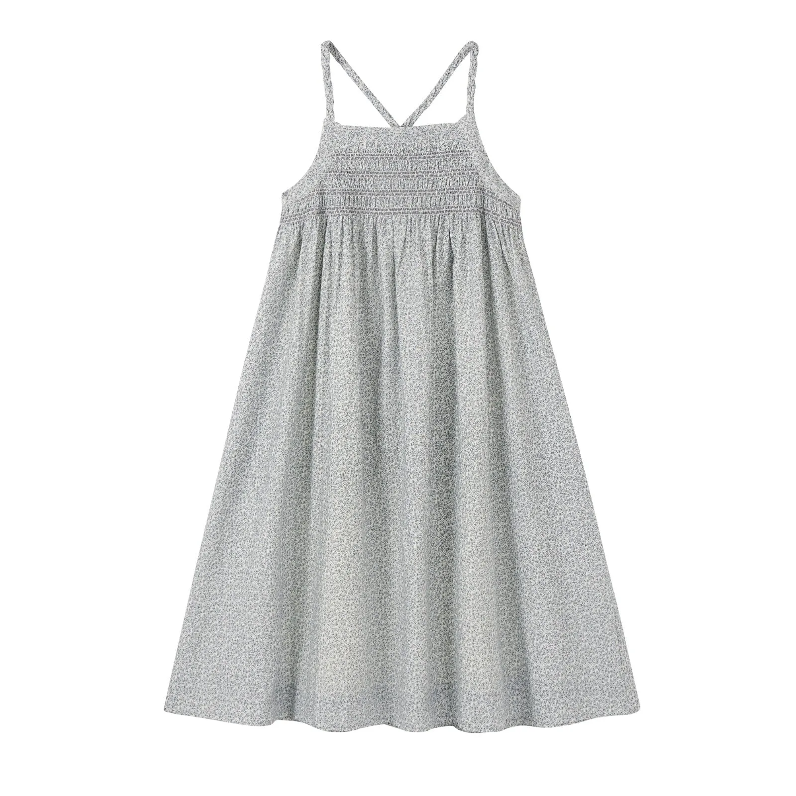 maxi dress floral printed smocked jumper - floral