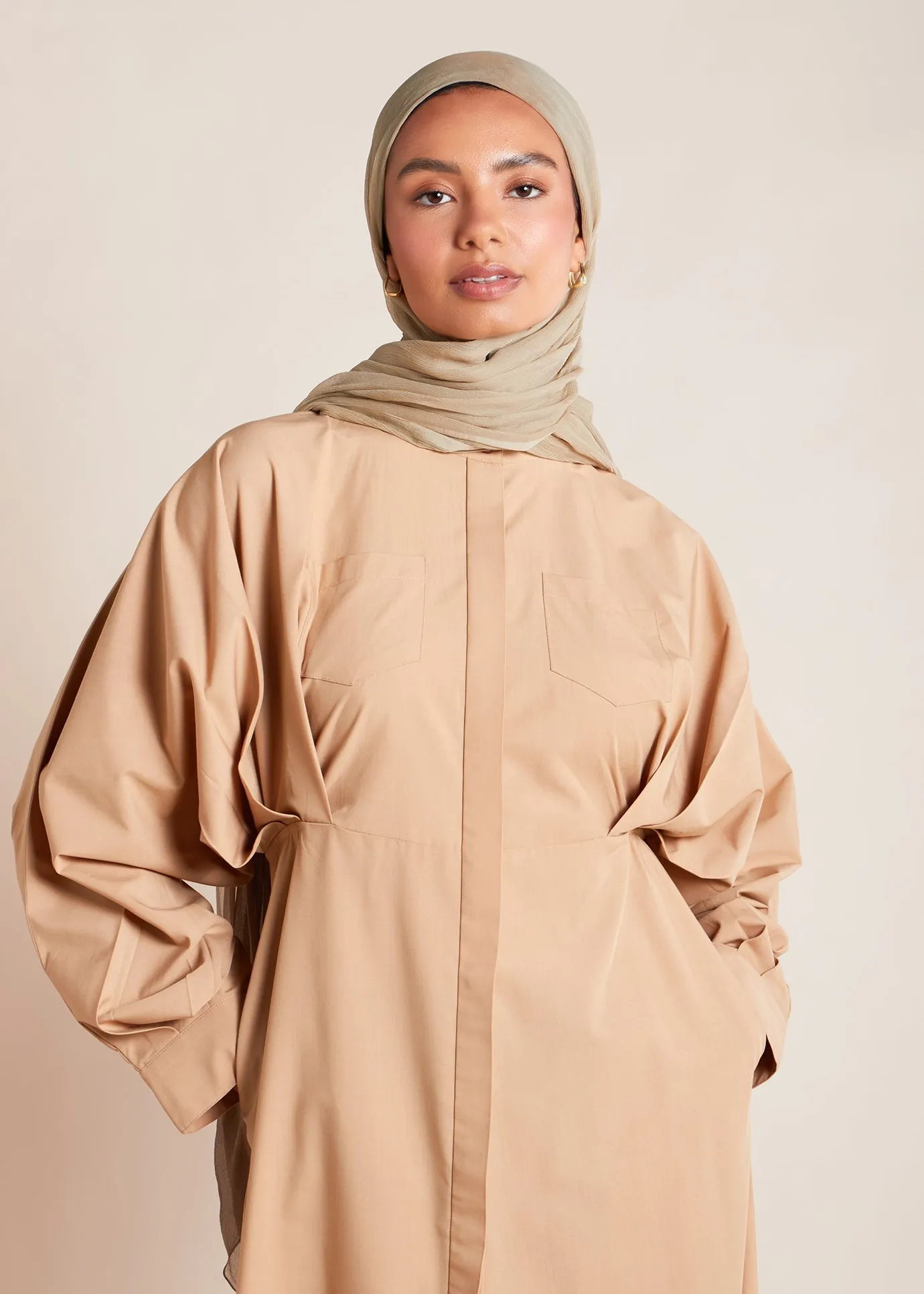 Maxi Shirt Dress Sand