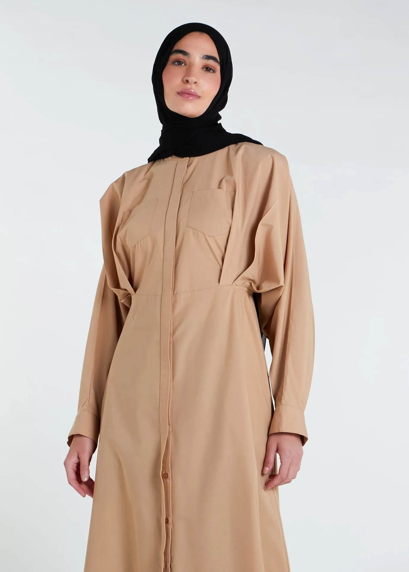 Maxi Shirt Dress Sand
