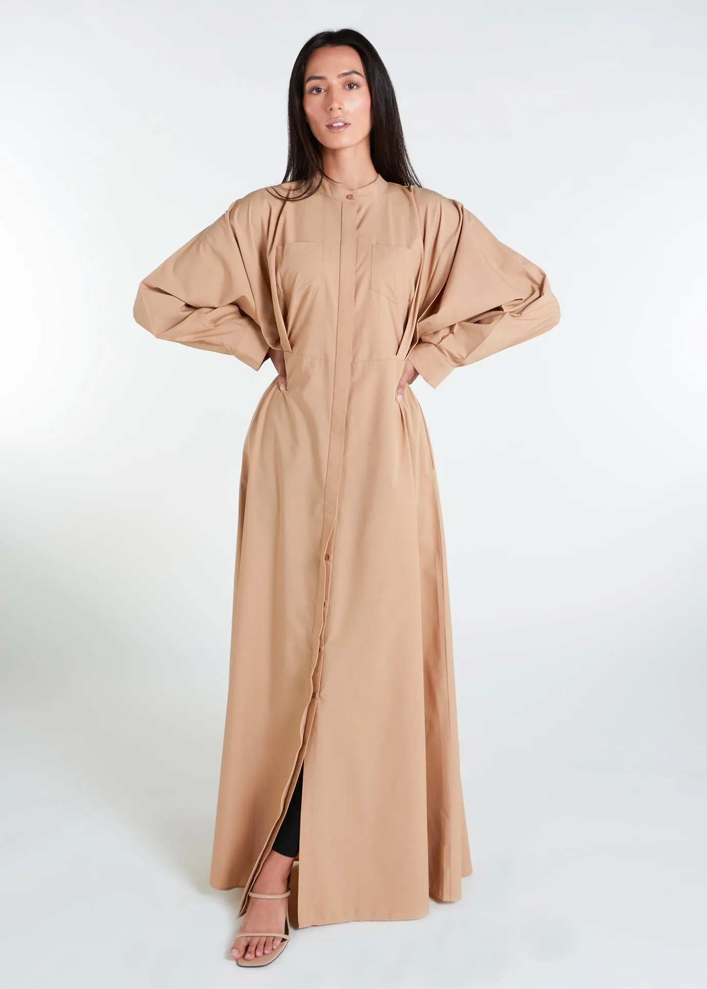 Maxi Shirt Dress Sand