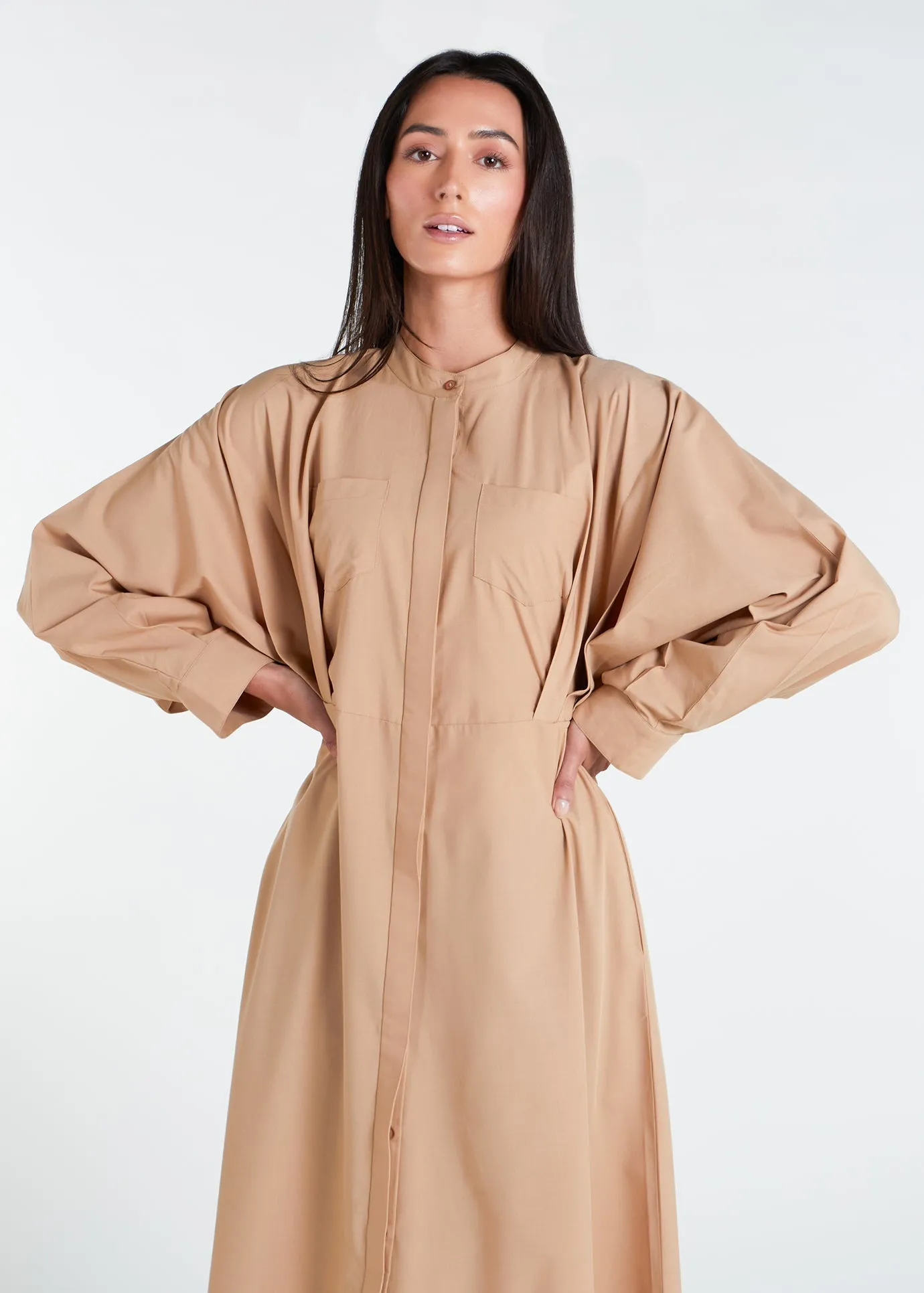 Maxi Shirt Dress Sand