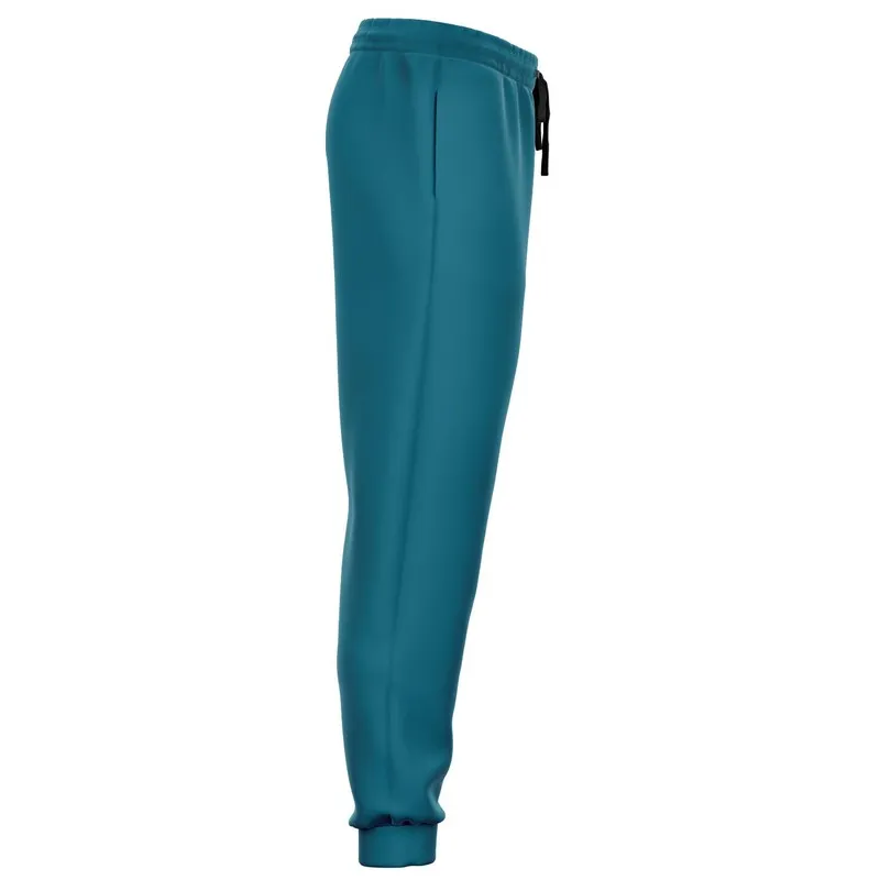 Medium Dark Cyan Joggers | Unisex | with PLUS sizes | Medium Dark Pastel Cyan | C60M0Y0K60