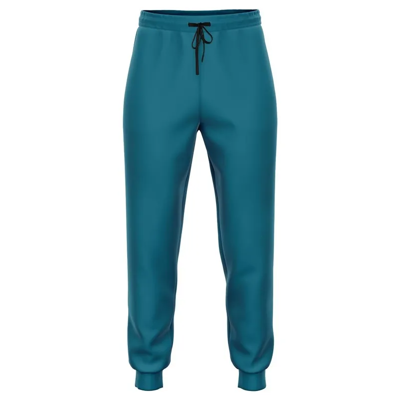 Medium Dark Cyan Joggers | Unisex | with PLUS sizes | Medium Dark Pastel Cyan | C60M0Y0K60