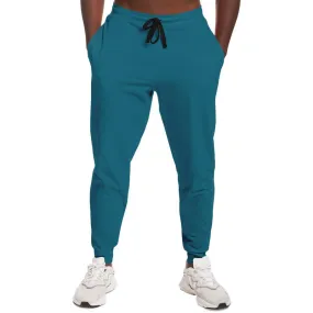 Medium Dark Cyan Joggers | Unisex | with PLUS sizes | Medium Dark Pastel Cyan | C60M0Y0K60
