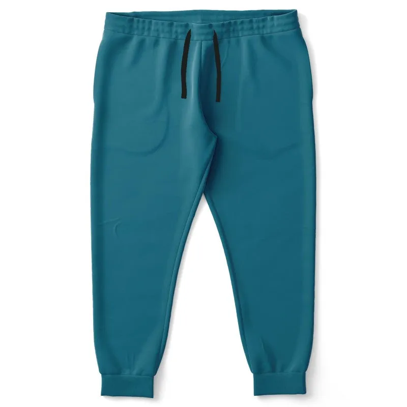 Medium Dark Cyan Joggers | Unisex | with PLUS sizes | Medium Dark Pastel Cyan | C60M0Y0K60