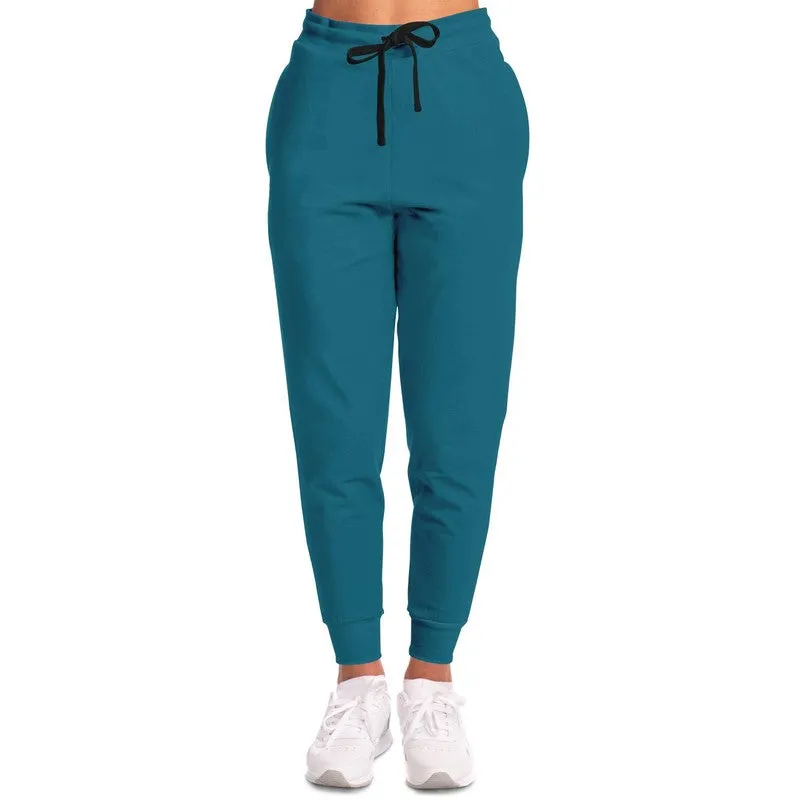 Medium Dark Cyan Joggers | Unisex | with PLUS sizes | Medium Dark Pastel Cyan | C60M0Y0K60