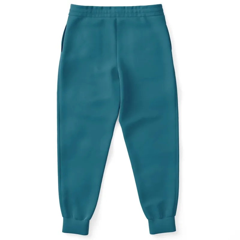 Medium Dark Cyan Joggers | Unisex | with PLUS sizes | Medium Dark Pastel Cyan | C60M0Y0K60
