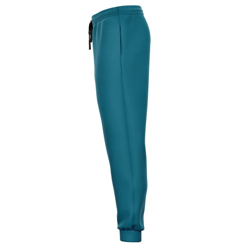 Medium Dark Cyan Joggers | Unisex | with PLUS sizes | Medium Dark Pastel Cyan | C60M0Y0K60