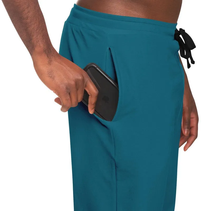 Medium Dark Cyan Joggers | Unisex | with PLUS sizes | Medium Dark Pastel Cyan | C60M0Y0K60
