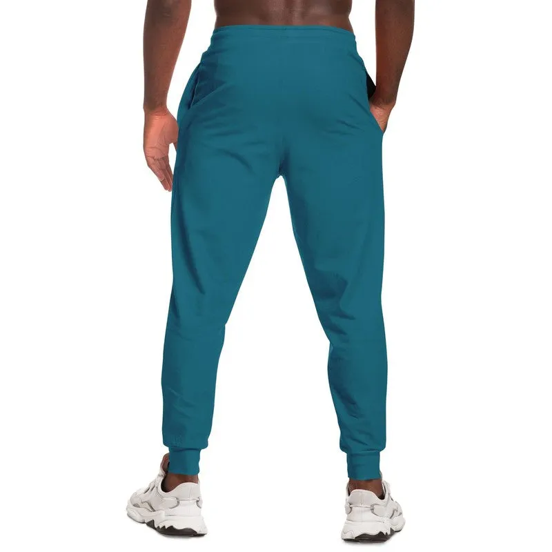 Medium Dark Cyan Joggers | Unisex | with PLUS sizes | Medium Dark Pastel Cyan | C60M0Y0K60